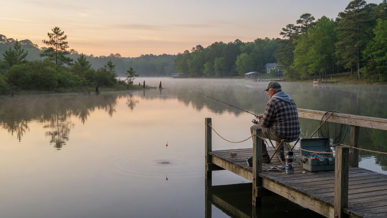 Bond Lake fishing