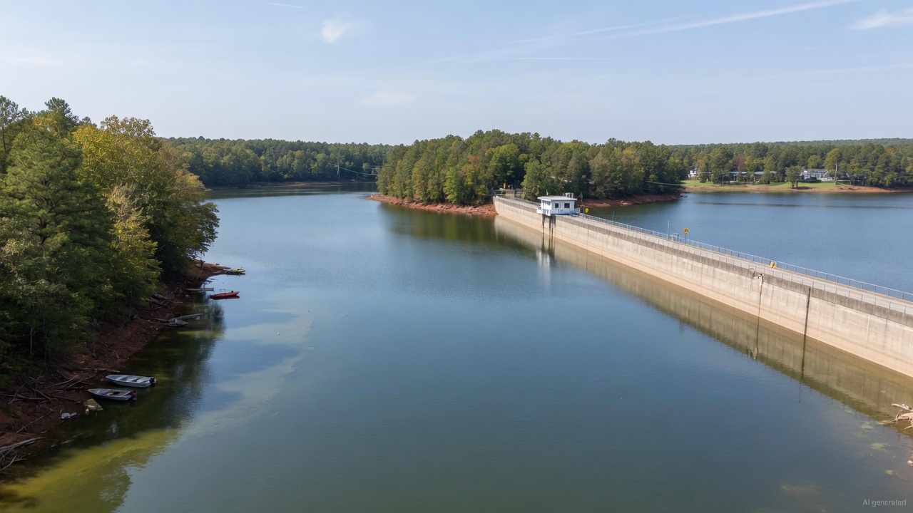 Falls Reservoir water level